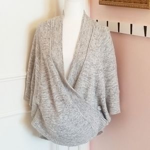KNITTED & KNOTTED grey cotton/alpaca sweater